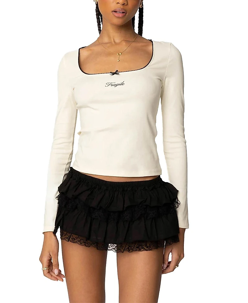 Edikted Fragile Square Neck Top