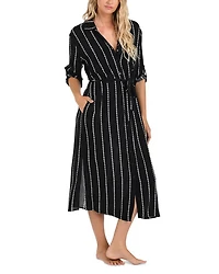 City Lights Button Front Cover Up Dress