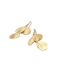 Kenneth Jay Lane Textured Leaf Drop Earrings
