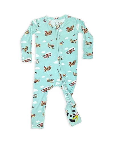 Unisex Vintage Airplanes Convertible Footie - Baby