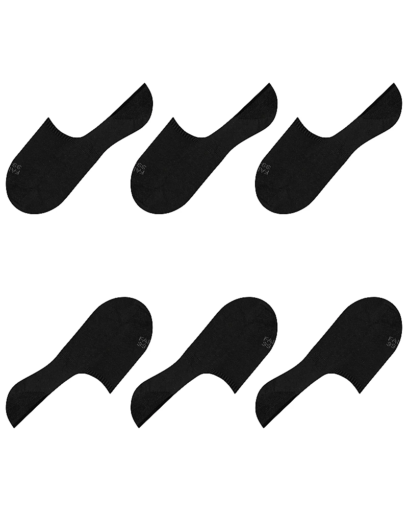 Falke Step Cotton Blend Solid High Cut No Show Socks, Pack of 3