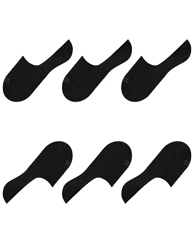 Falke Step Cotton Blend Solid High Cut No Show Socks, Pack of 3