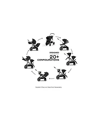Gazelle S 2 Single to Double + Cloud G Lux Travel System with Cot