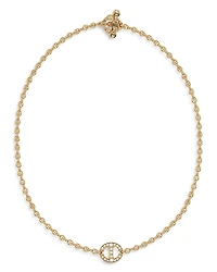 Hoorsenbuhs 18K Yellow Gold Micro Chain Necklace with Diamonds, 16