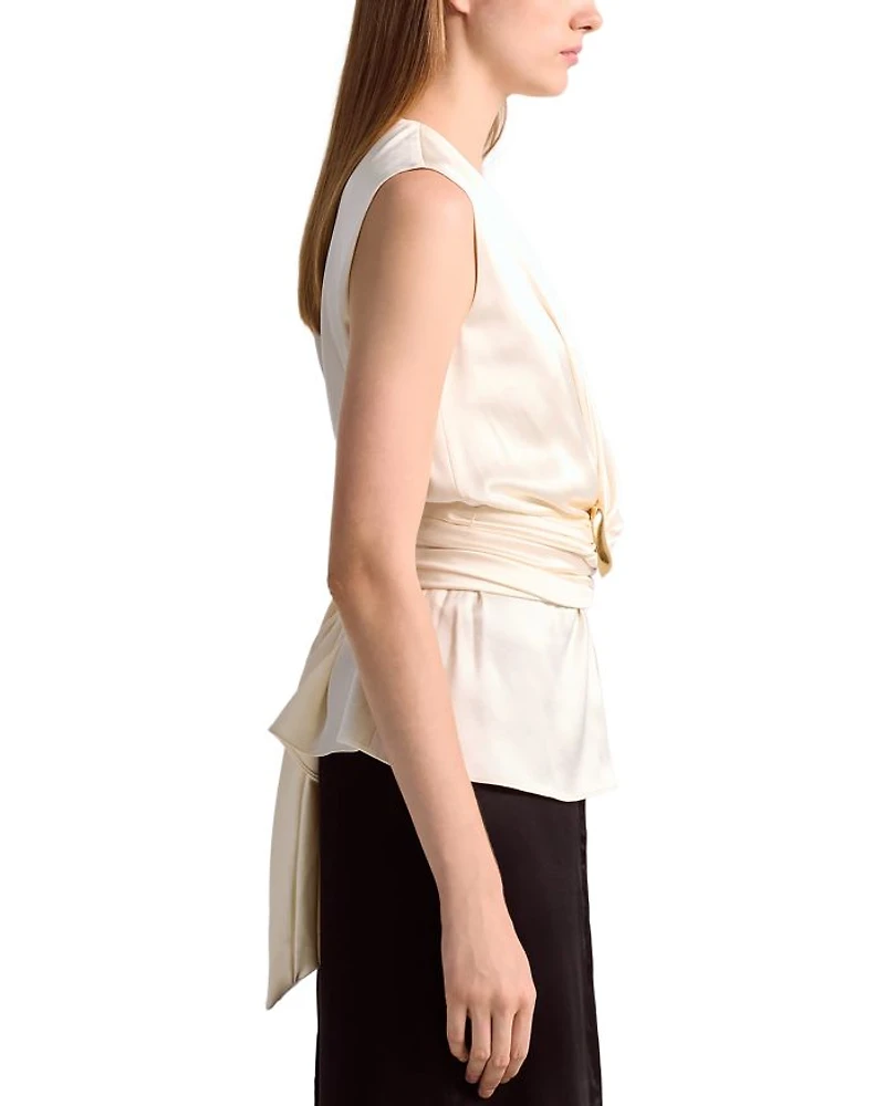 Tizzy Silk Hardware Trim Blouse