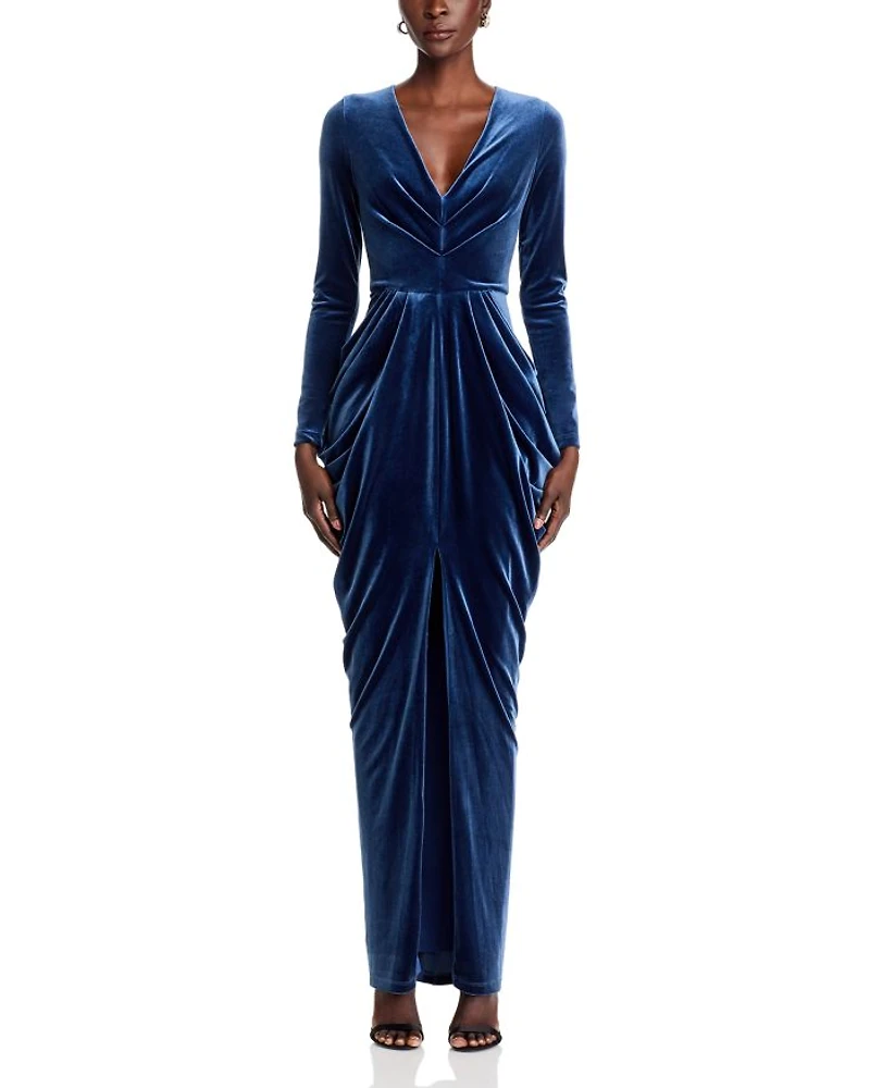 Finnegan Draped Velvet Gown