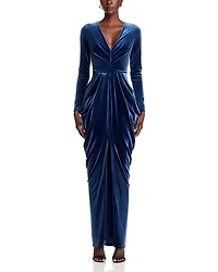 Finnegan Draped Velvet Gown