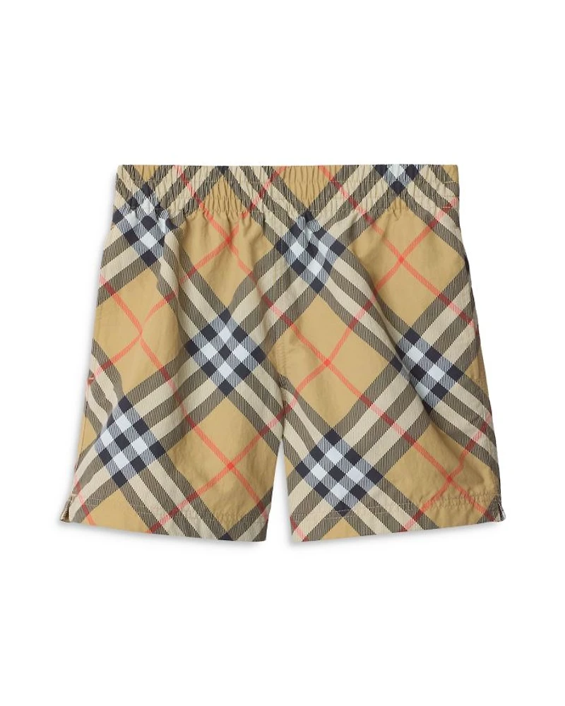 Boys' Atticus Burberry Check Swim Trunks - Little Kid, Big Kid