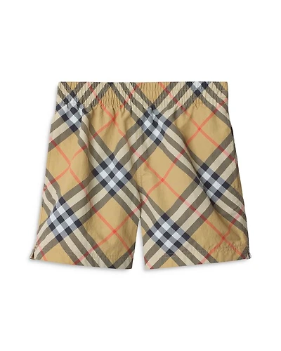 Boys' Atticus Burberry Check Swim Trunks - Little Kid, Big Kid