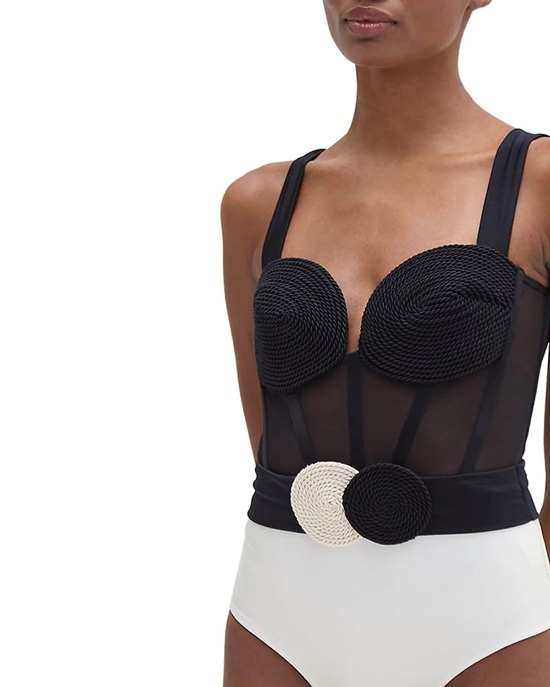 Jersey Sands Corset One Piece Swimsuit