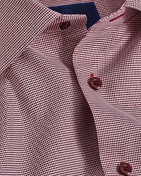 Trim Fit Micro Houndstooth Dress Shirt
