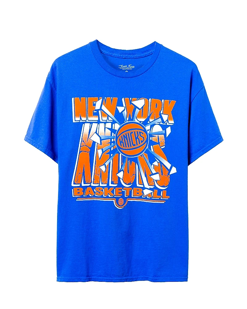 Junk Food Clothing Unisex Nba New York Knicks Break Through Short Sleeve Tee