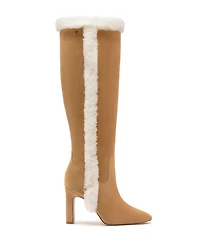 Women's Cindy Shearling Trim Tall High Heel Boots