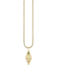 Sydney Evan Wicked x Sydney Evan 14K Yellow Gold Pure Hot Air Balloon Charm Necklace, 18
