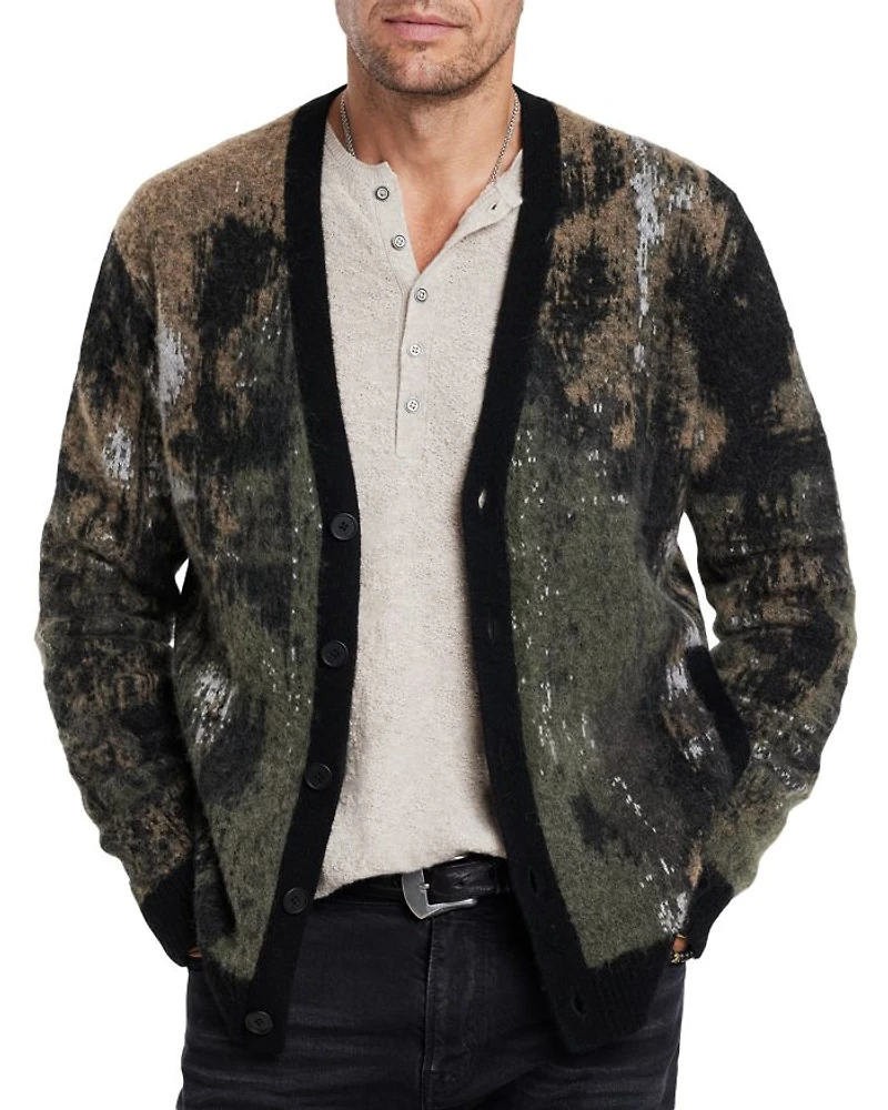 Dio Regular Fit Jacquard Cardigan Sweater