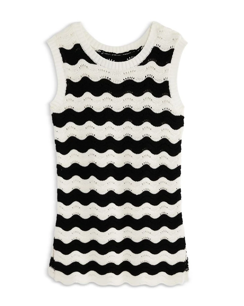 Girls' Reina Striped Crochet Cover-Up Dress - Little Kid, Big Kid