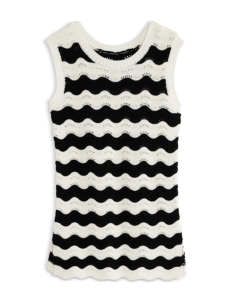 Limeapple Girls' Reina Striped Crochet Cover-Up Dress - Little Kid, Big Kid