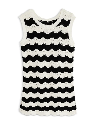 Limeapple Girls' Reina Striped Crochet Cover-Up Dress - Little Kid, Big Kid