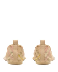 Women's Check Knit Baby Ballet Flats