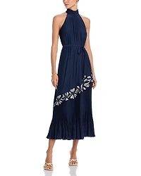 Ramy Brook Eleah Floral Halter Midi Dress