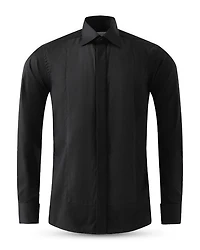 Contemporary Fit Plissé Bib Formal Shirt