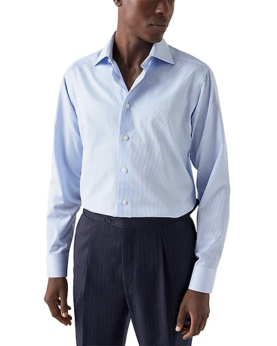 Eton Slim Fit Fine Striped Twill Shirt