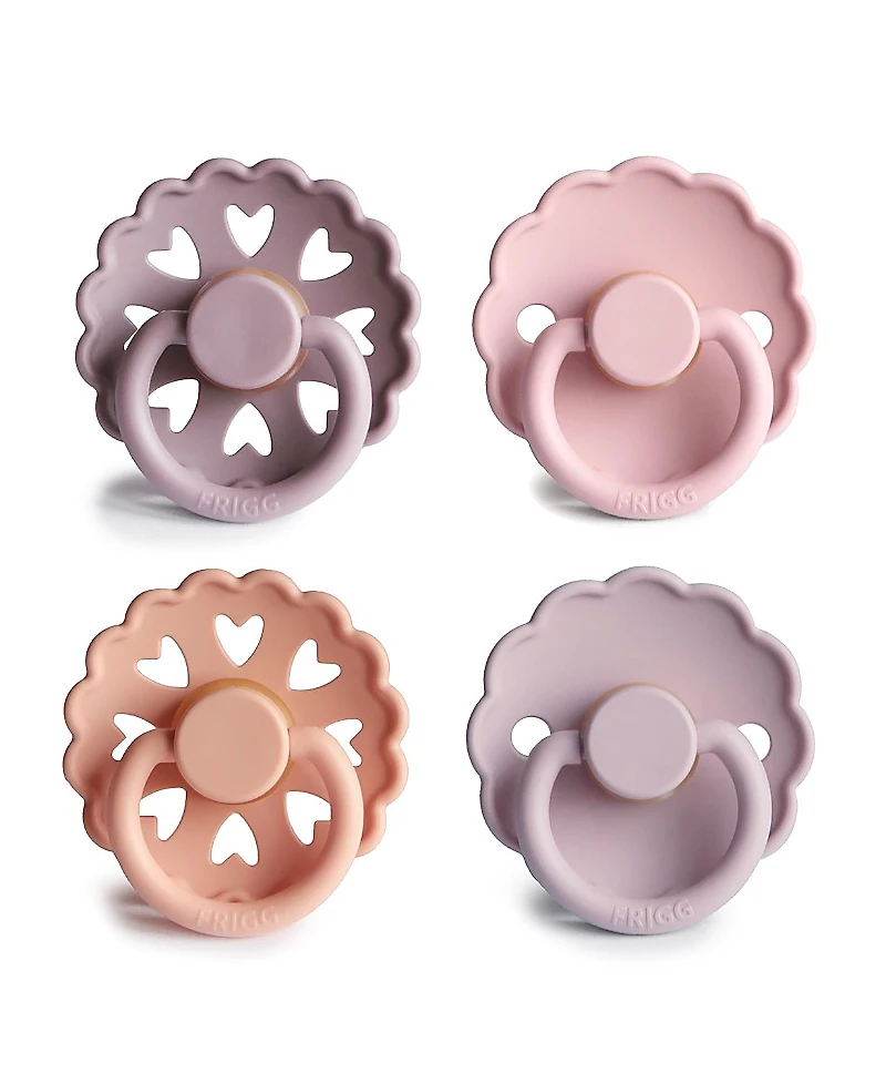 Mushie Frigg 4-Pack Sunset Bliss Rubber Pacifiers
