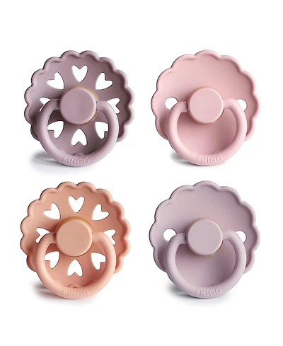 Mushie Frigg 4-Pack Sunset Bliss Rubber Pacifiers