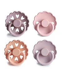 Mushie Frigg 4-Pack Sunset Bliss Rubber Pacifiers
