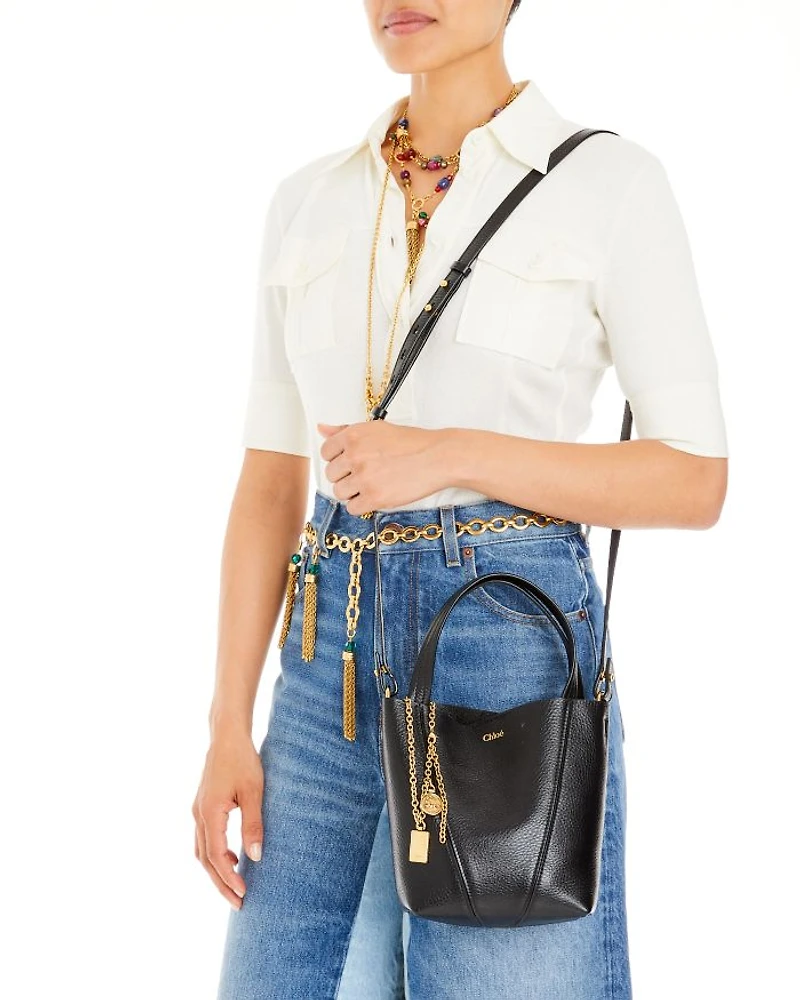 Leather Spin Small Tote