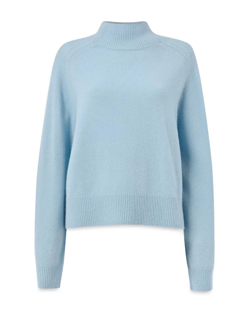 Wool Funnel Neck Knit Sweater