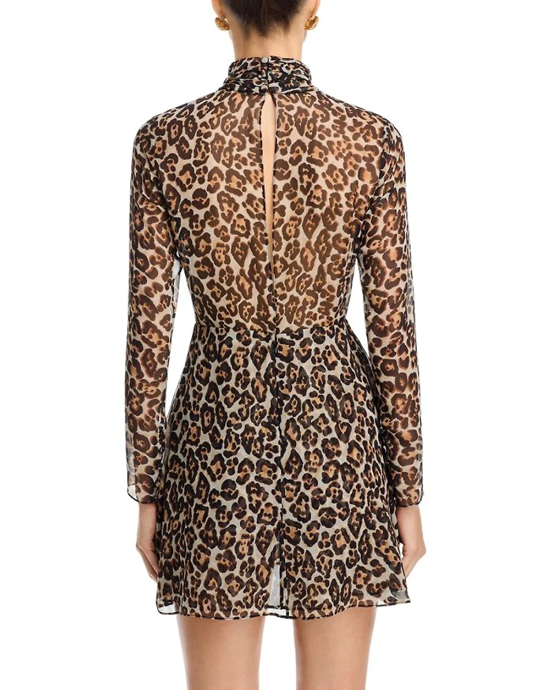 Carlotta Leopard Print Mini Dress
