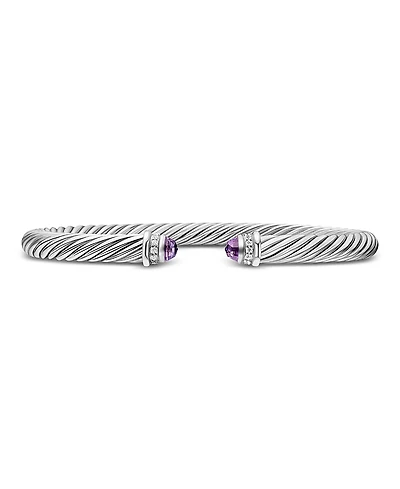 David Yurman Cable Classics Bracelet with Amethyst and Diamonds