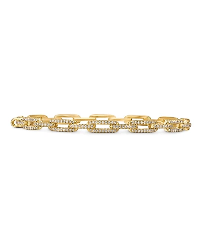 David Yurman Stax Chain Link Bracelet with Diamonds