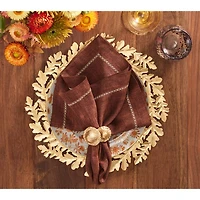 Gilded Leaves Charger, Set of 4