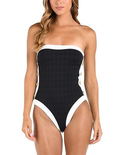 L'Agence Tory Bandeau One Piece Swimsuit