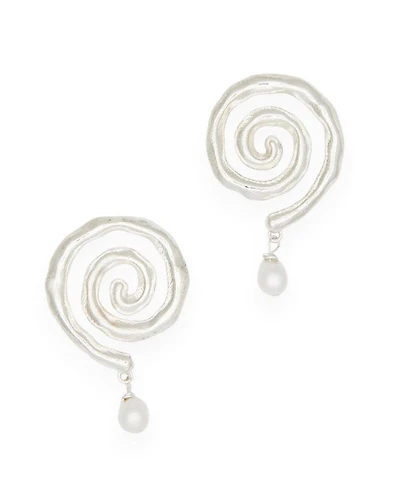 Sacred Spiral Earrings in Silver