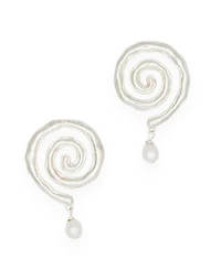 Sacred Spiral Earrings in Silver