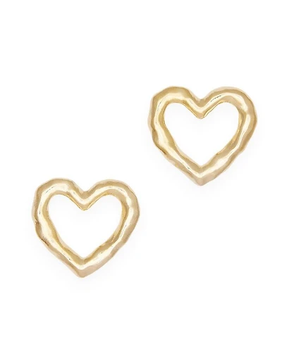 Lulu Heart Earrings in Gold