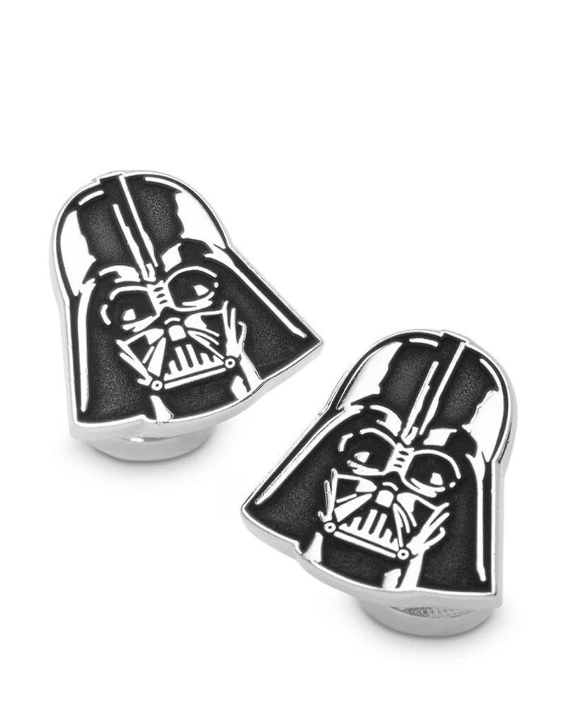 Recessed Matte Darth Vader Head Cufflinks
