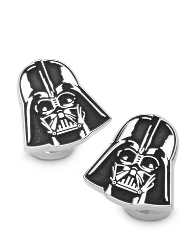 Recessed Matte Darth Vader Head Cufflinks