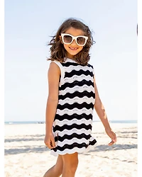 Girls' Reina Striped Crochet Cover-Up Dress - Little Kid, Big Kid