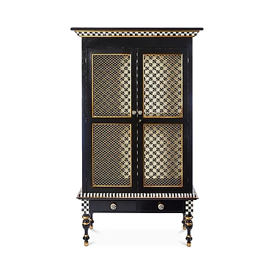 Mackenzie-Childs Courtly Criss-Cross Cabinet
