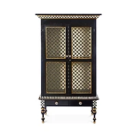 Mackenzie-Childs Courtly Criss-Cross Cabinet
