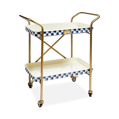Mackenzie-Childs Royal Check Two Tier Kitchen Cart