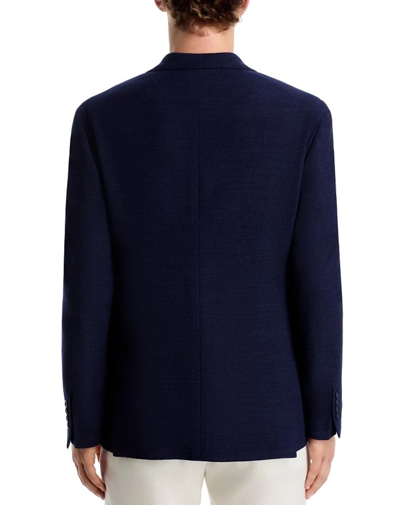 Wool Pique Jersey Slim Fit Unstructured Sport Coat
