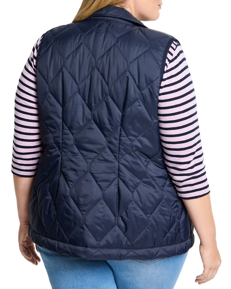 Knit Trim Puffer Vest