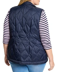 Knit Trim Puffer Vest