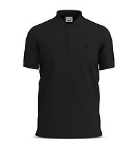 Eddie Cotton Piqué Equestrian Knight Embroidered Slim Fit Check Placket Polo Shirt