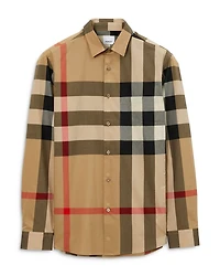 Summerton Cotton Poplin Check Slim Fit Button Down Shirt